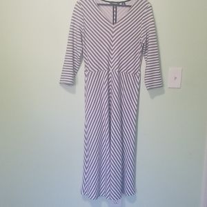 Lands End Striped Dress Size Medium Tall